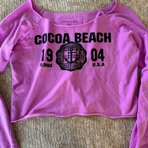 Cropped long sleeve shirt